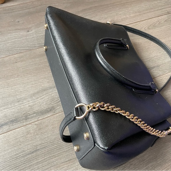 Black Coach Bag with Chain Crossbody - Picture 12 of 16